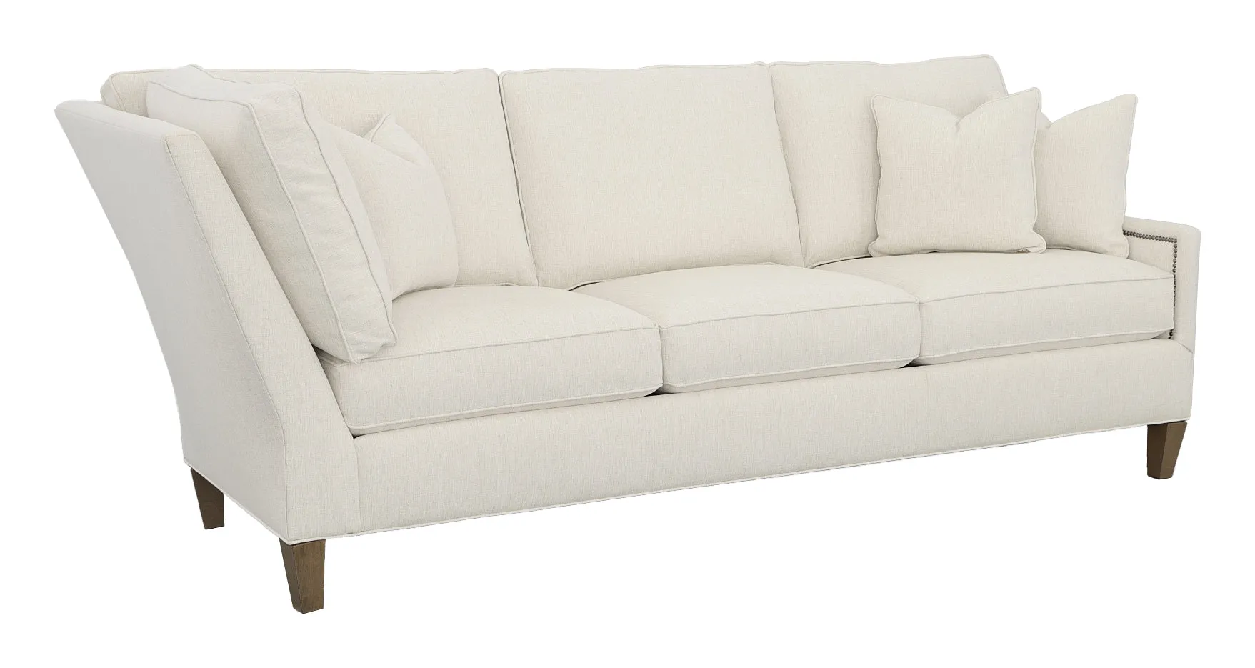 Kelly Right Arm Corner Sofa with Tapered Leg