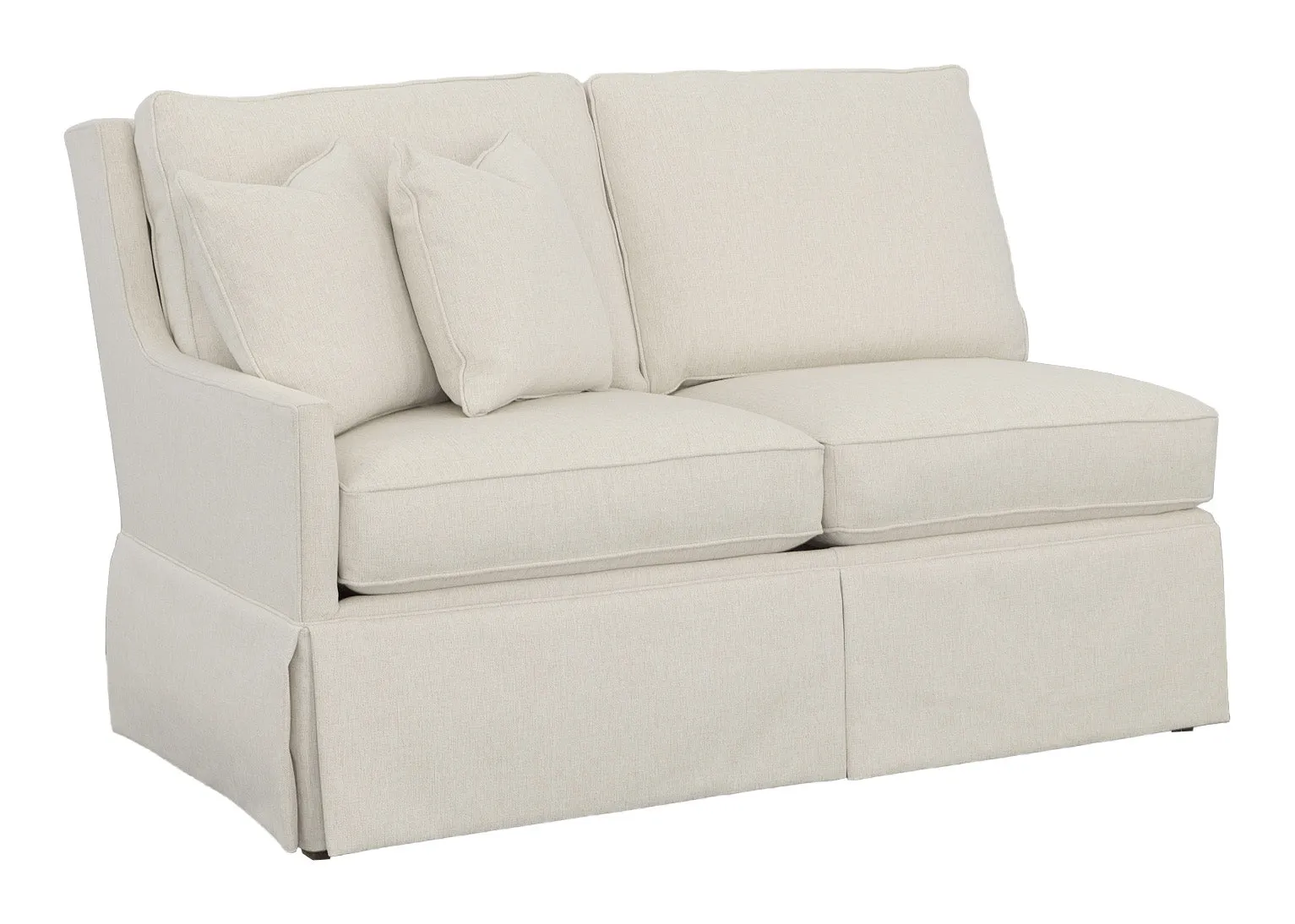 Kelly Skirted Left Arm Loveseat