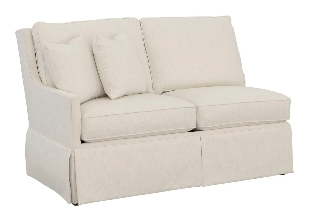 Kelly Skirted Left Arm Loveseat