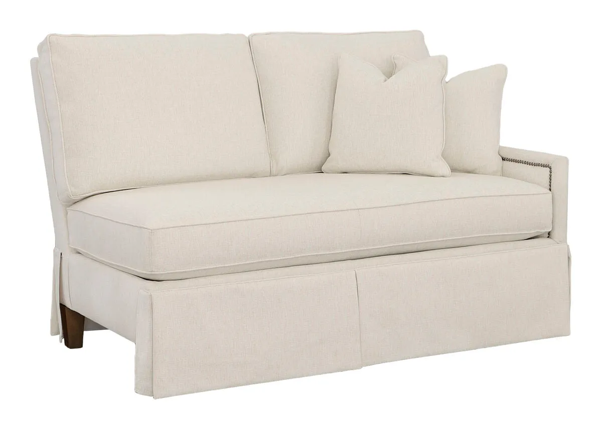 Kelly Skirted Right Arm Loveseat