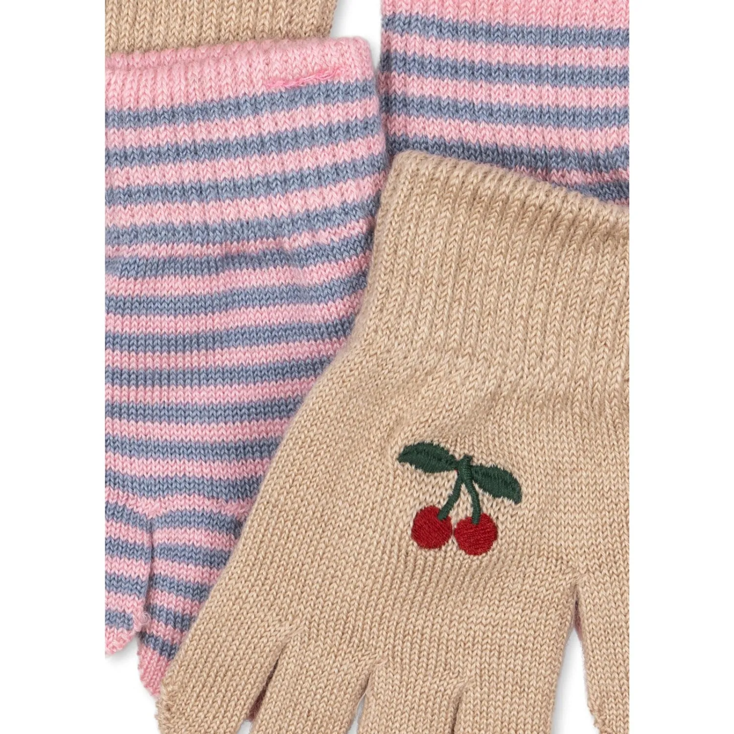 Flash Pick Today Surprise Offer Now Konges Sljd Cherry/Stripe 2 Pack Filla Gloves