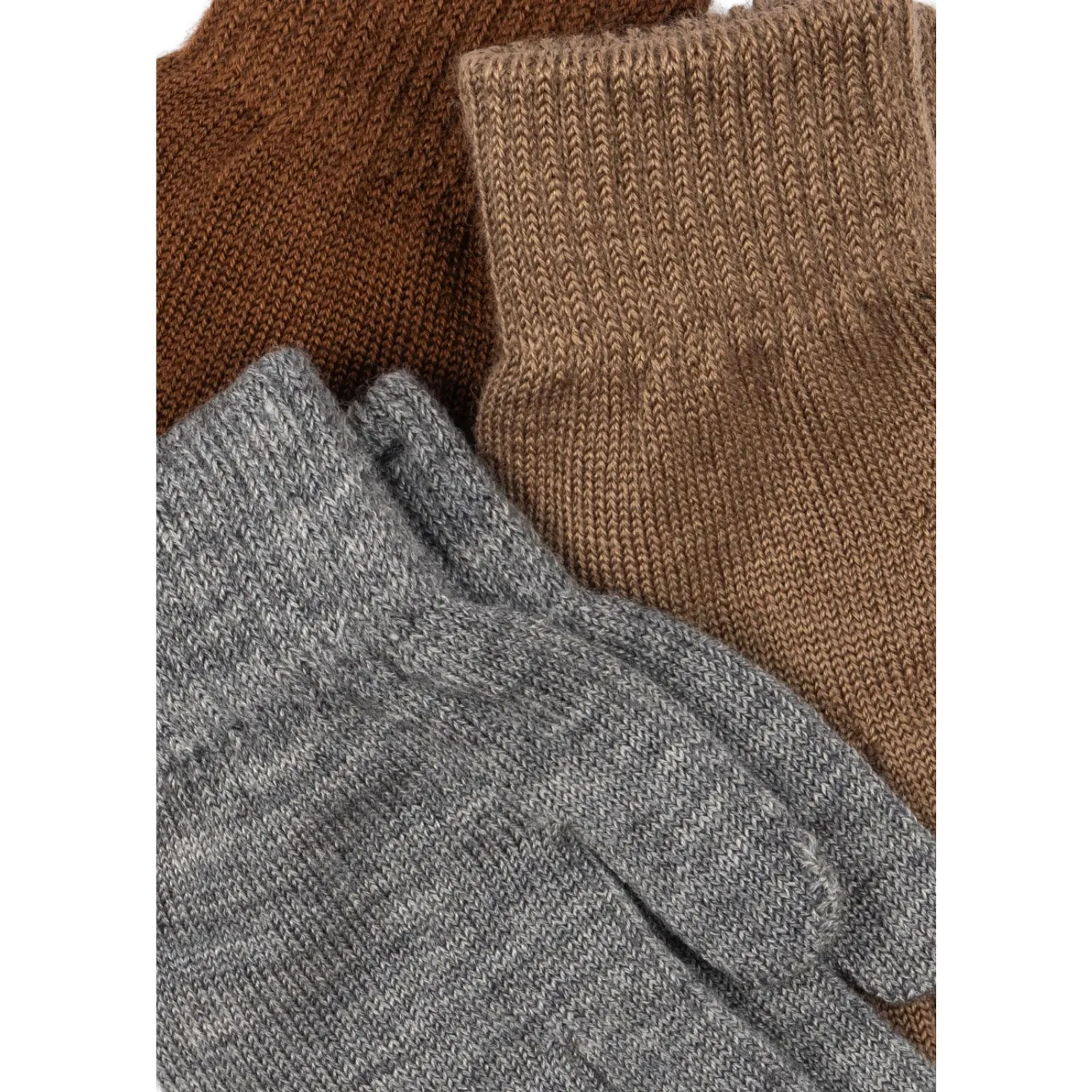 Todays Hot Savings Dont Wait! Save Konges Sljd Grey Melange/Beige/Brown 3 Pack Filla Gloves