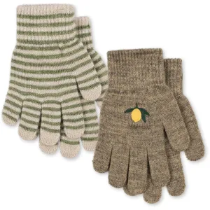 Konges Sljd Lemon/Stripe 2 Pack Filla Gloves Clearance Steal Today