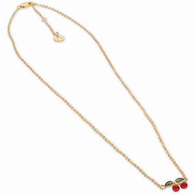 Konges Sljd Cherry 24K Gold Plating Cherry Necklace Instant Deal Today