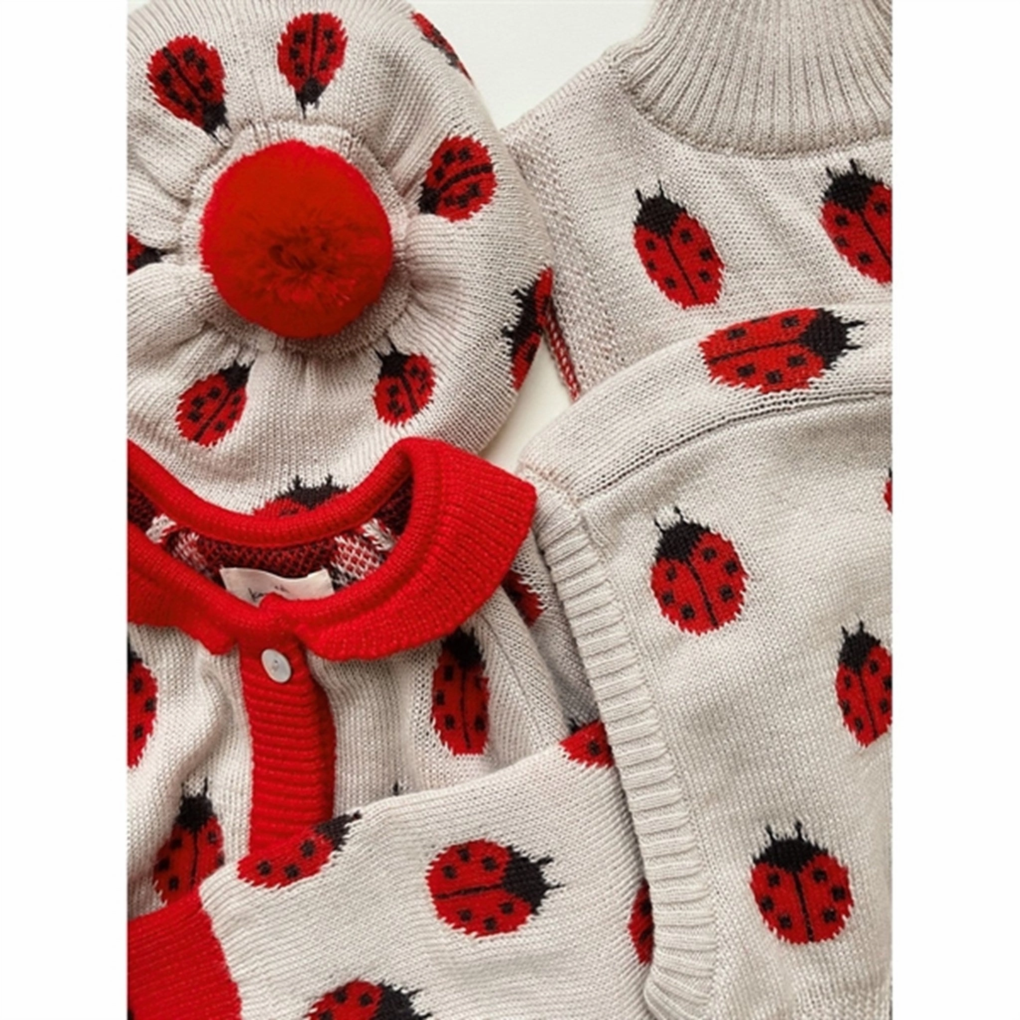 Konges Sljd Ladybug Belou Knit Wool Balaclava Shop & Grab Savings