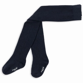 Today Only Hot Sale Konges Sljd Navy Wool Pointelle Tights