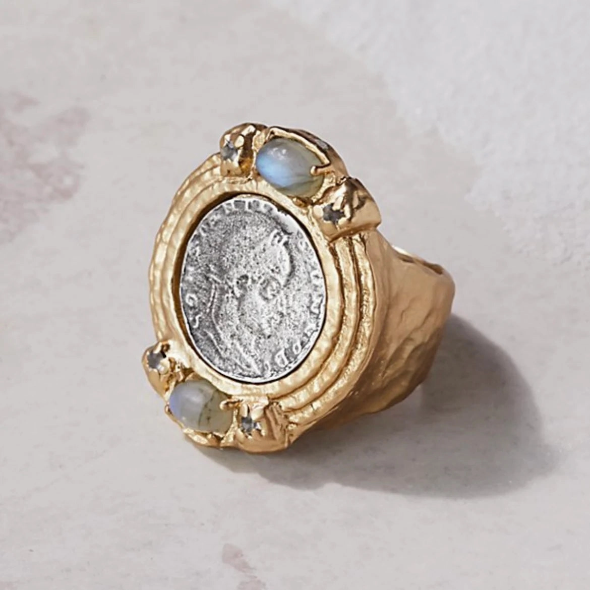 Hot Pick Sale Hot Sale Today Labradorite Med Coin Rings