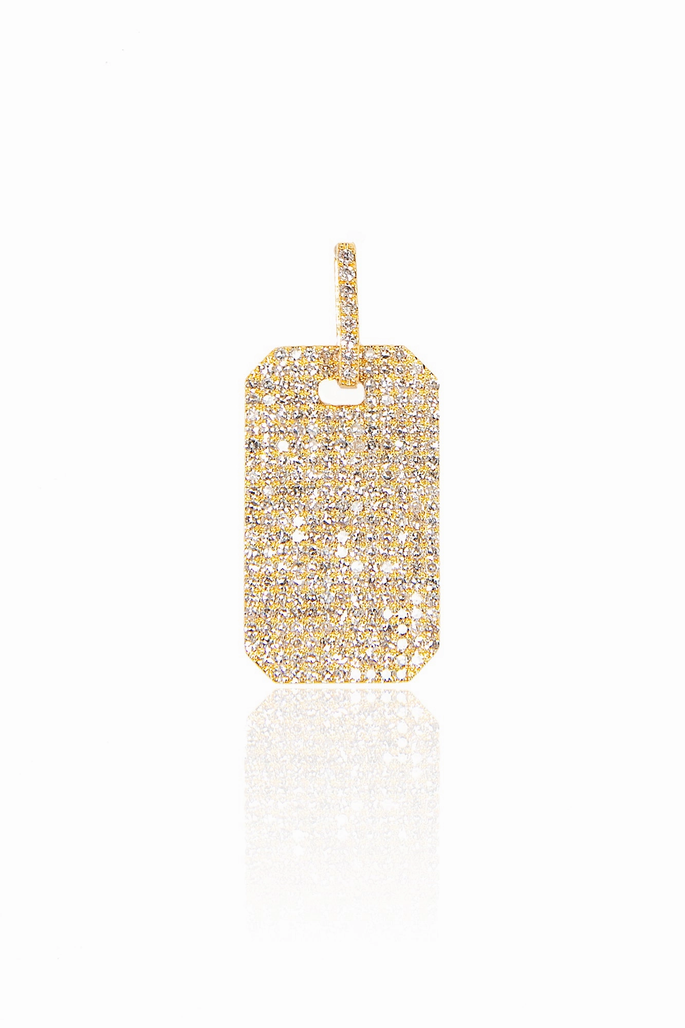 Dont Miss This Steal Large Full Cut Pav Diamond Id Tag