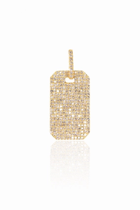 Dont Miss This Steal Large Full Cut Pav Diamond Id Tag