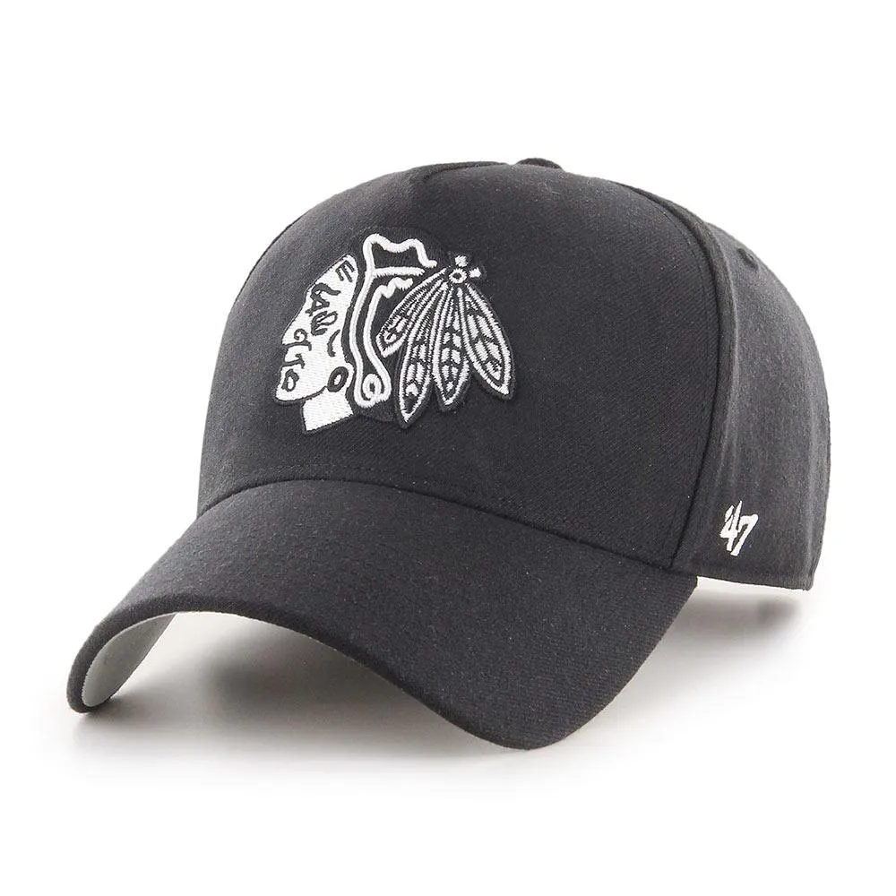 Big Savings Event Grab It Now Chicago Blackhawks Black/White '47 Mvp Dt Snapback
