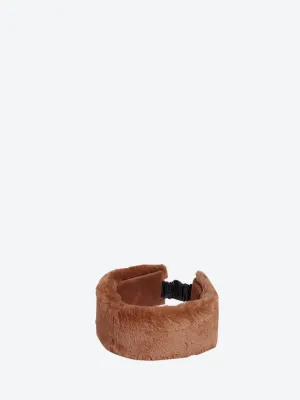 Eleni Headband With Vegan Leather Elastic Back Camel Best Deal Today