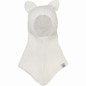 Huttelihut Off-White Balaclava Ears Wool Knit Mega Online Discount Online Exclusive Savings