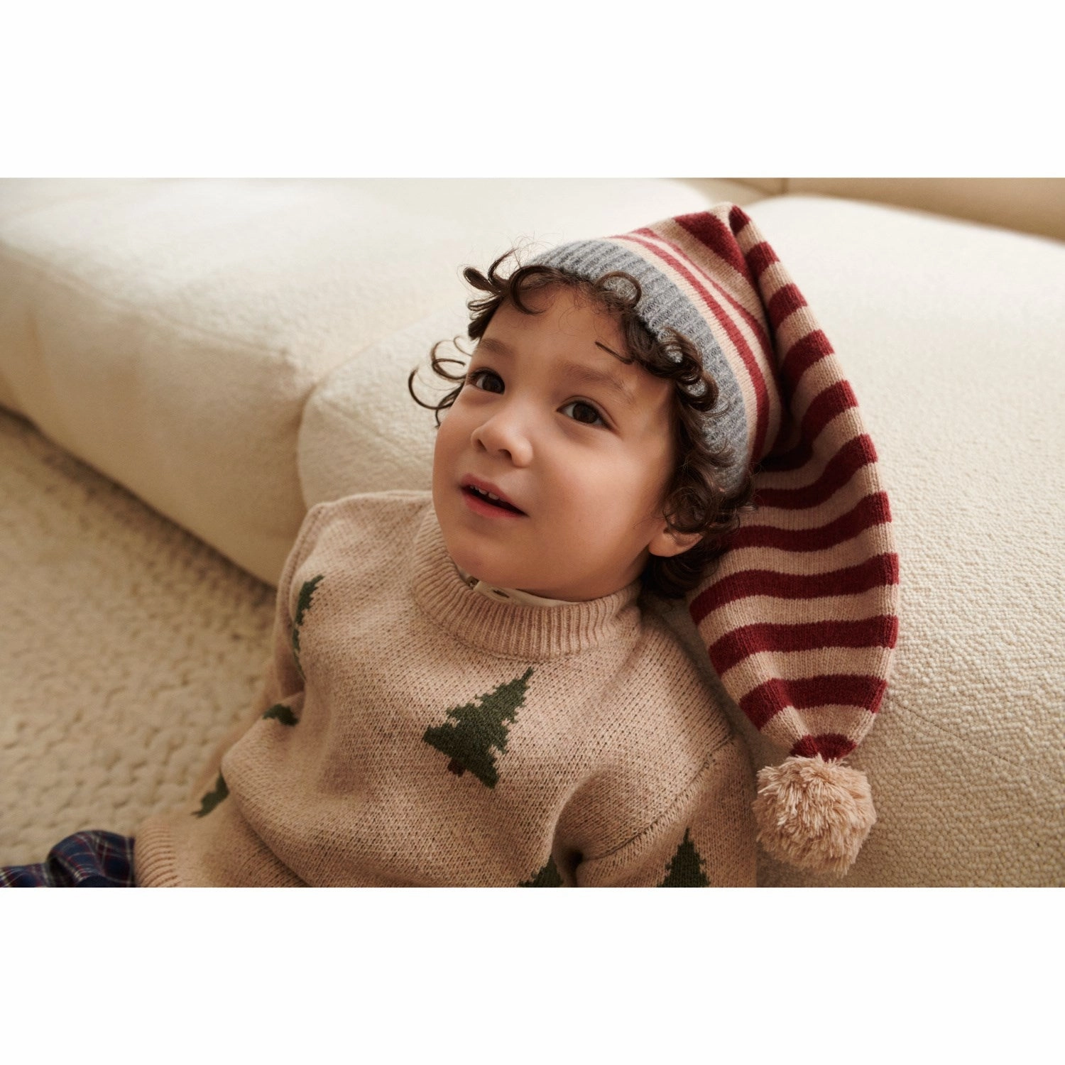 Limited Stock Offer Hot Sale Alert Wheat Red Stripe Knitted Christmas Hat