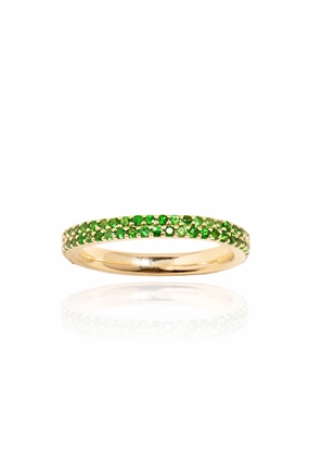 Big Clearance Event Tsavorite Pav Ring In 18K Yellow Gold