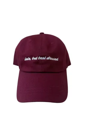 Late, But Best Dressed Cap Burgundy Weekend Flash Offer Hot Pick of the Day