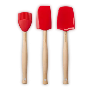 Le Creuset Craft Set of 3 Cerise Utensils