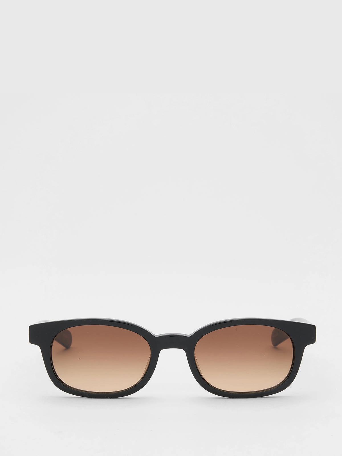 Le Bucheron Sunglasses In Solid Black And Brown Gradient Lens Grab Your Savings