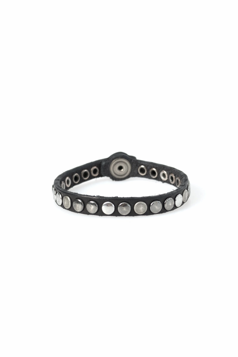 Leather One Line Studded Bracelet In Black Shop Smart Deals Must-Have Gift Ideas