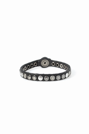 Leather One Line Studded Bracelet In Black Shop Smart Deals Must-Have Gift Ideas