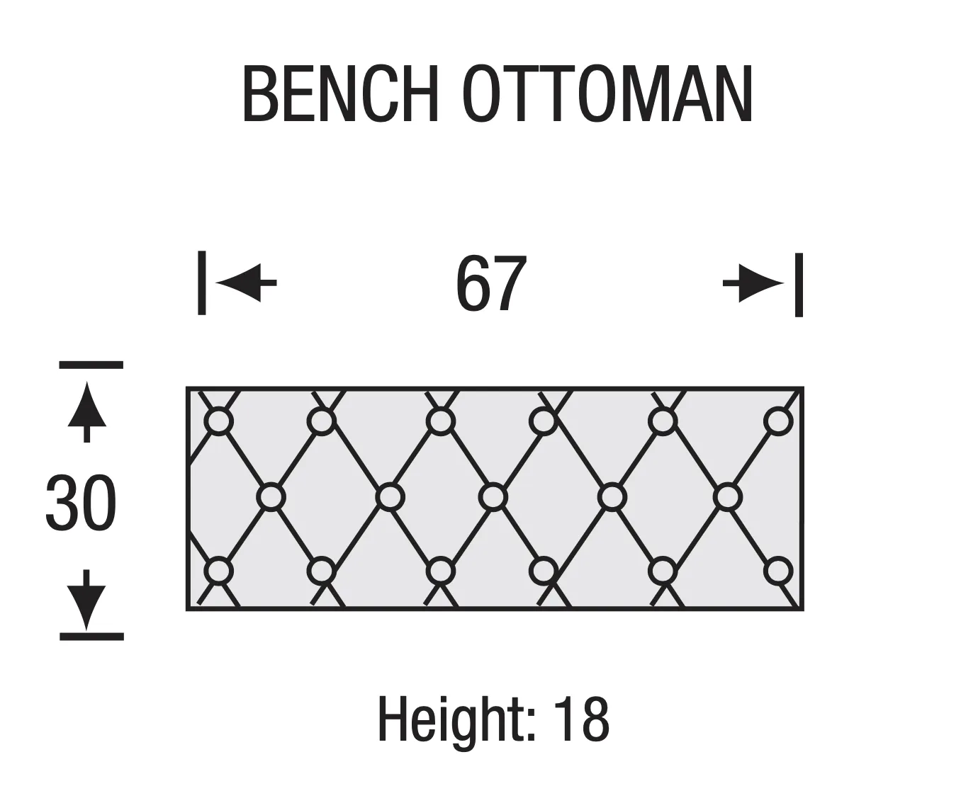 Legacy - Charleston - Bench Ottoman