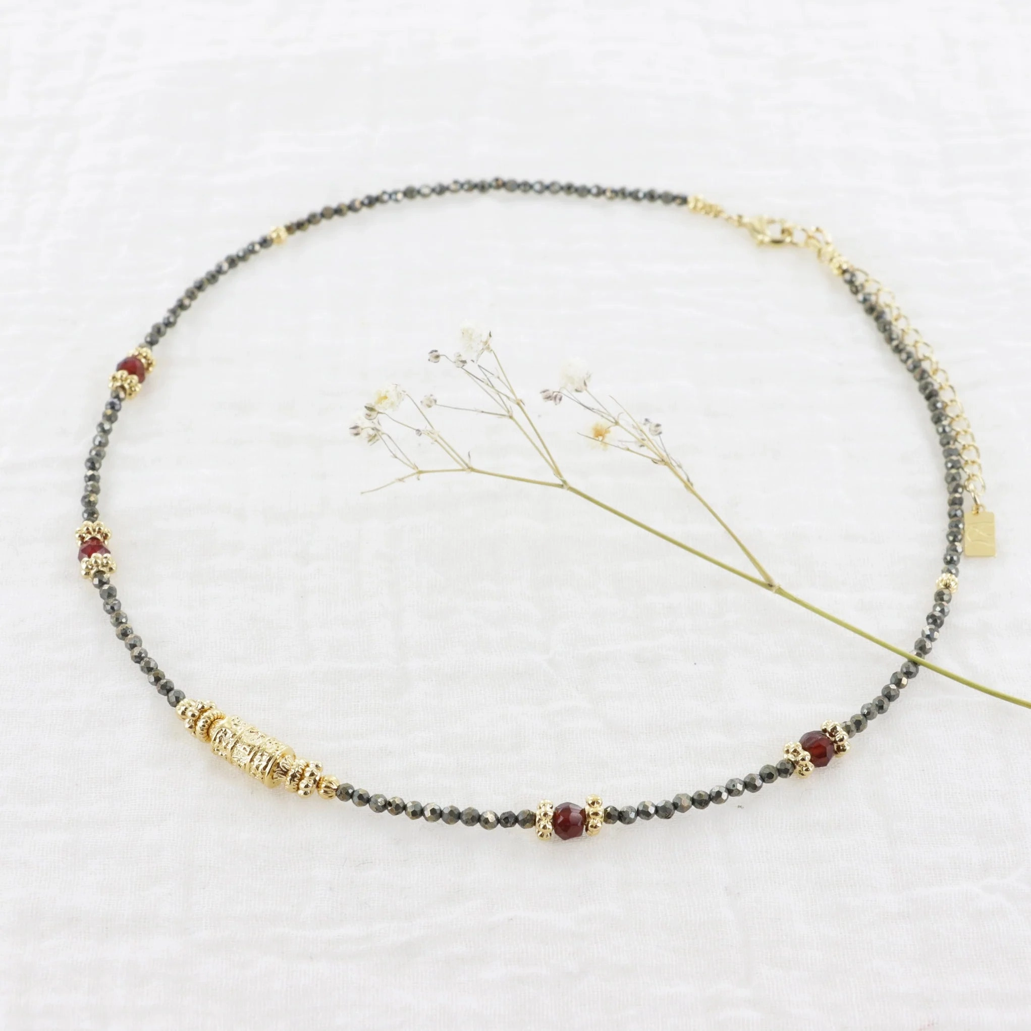 Hot Sale Alert Leticia Ponti Amai Tube Necklace In Pyrite