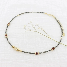 Hot Sale Alert Leticia Ponti Amai Tube Necklace In Pyrite