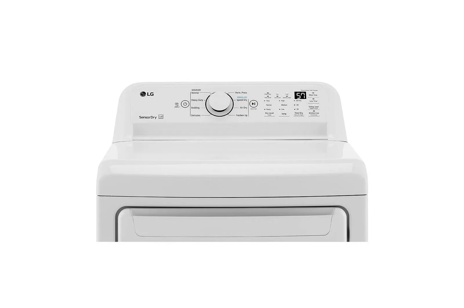 Lg DLG7001W 7.3 Cu. Ft. Ultra Large Capacity Top Load Gas Dryer With Sensor Dry Technology