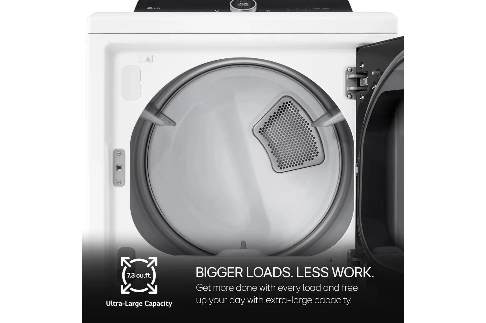 Lg DLGX8601WE 7.3 Cu.Ft. Ultra Large High Efficiency Gas Turbosteam&#8482; Lg Easyload&#8482; Door, Wi-Fi Connectivity, White