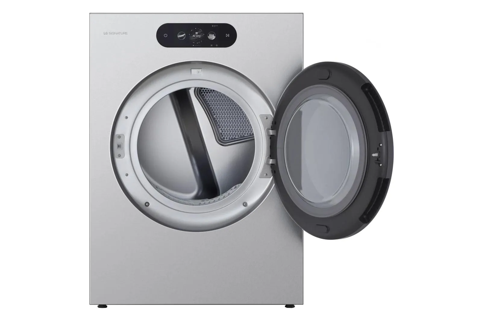 Lg DLGX9901S Lg Signature 9.0 Cu. Ft. Mega Capacity Smart Front Load Gas Dryer With Built-In Intelligence, Turbosteam And Touch Lcd Control