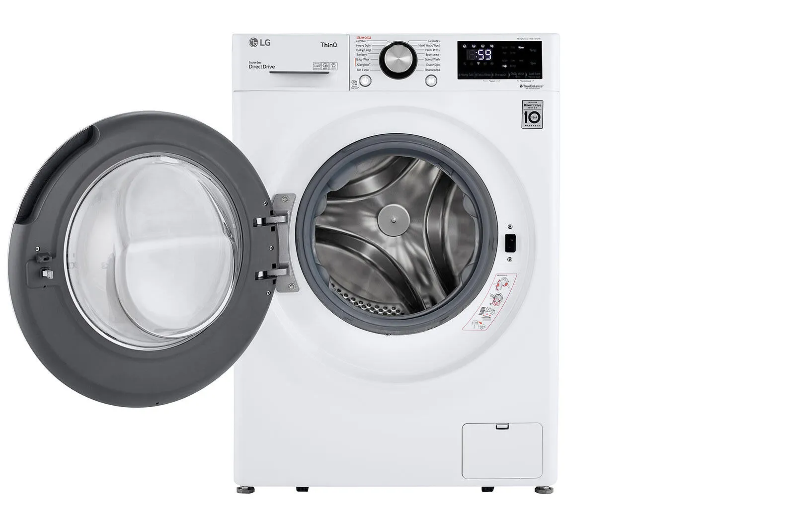 Lg WM1455HWA 2.4 Cu.Ft. Smart Wi-Fi Enabled Compact Front Load Washer With Built-In Intelligence