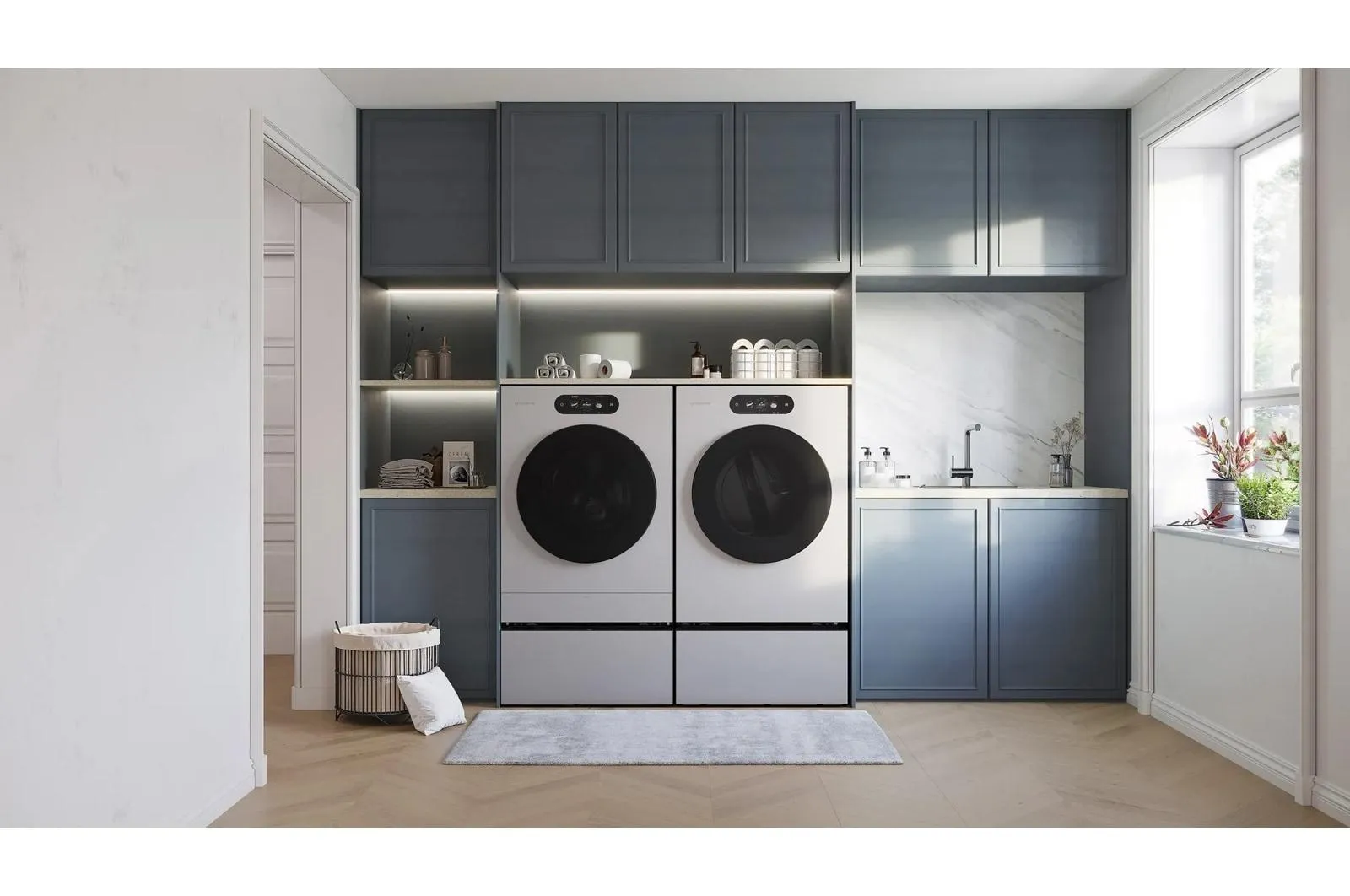 Lg WM9900HSA Lg Signature 5.8 Cu. Ft. Mega Capacity Smart Front Load Washer With Built-In Intelligence, Turbowash? 360(Degree), Ezdispense? And Touch Lcd Control