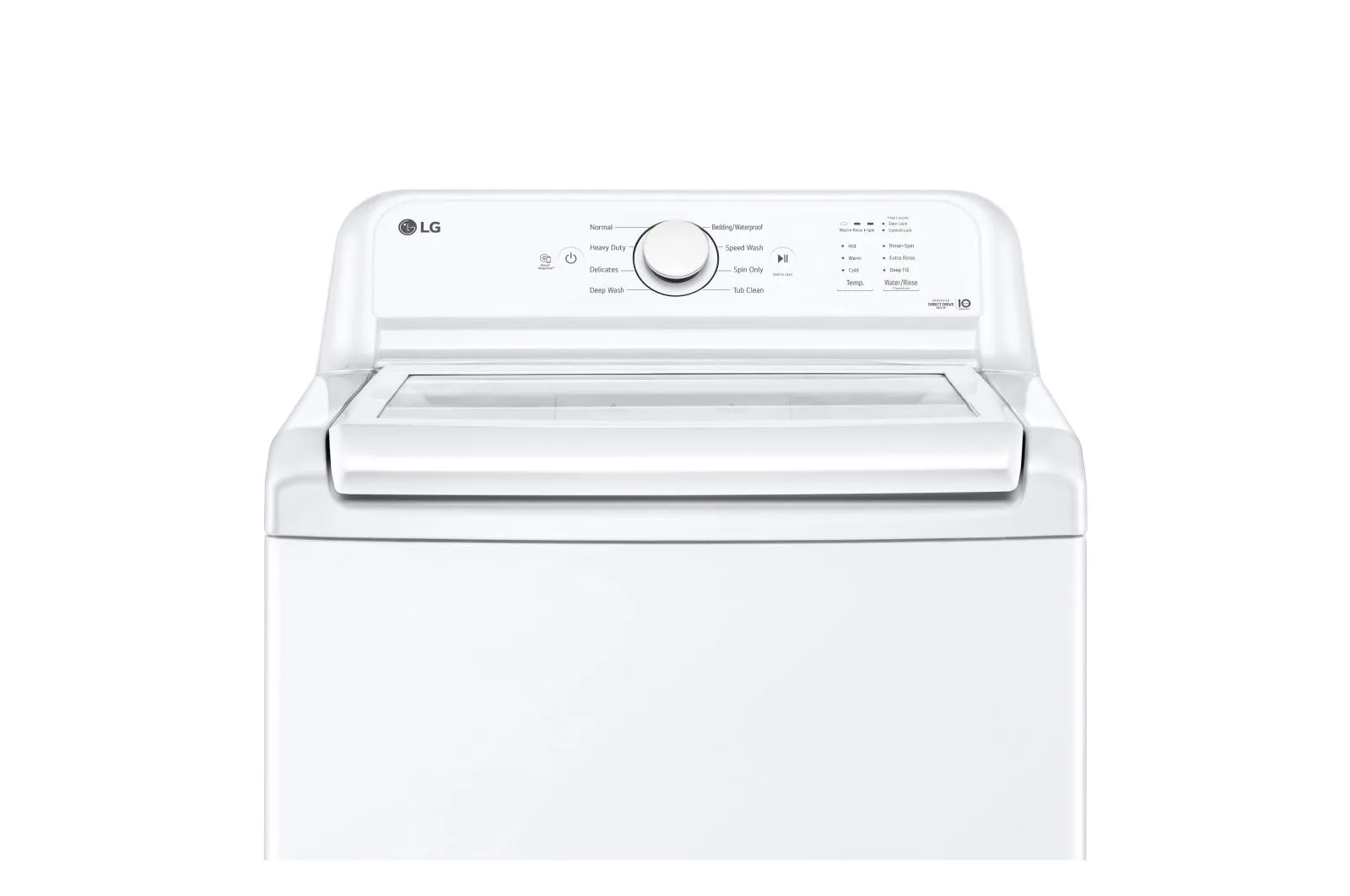 Lg WT6105CW 4.1 Cu. Ft. Capacity Top Load Washer With Agitator And Slamproof Glass Lid