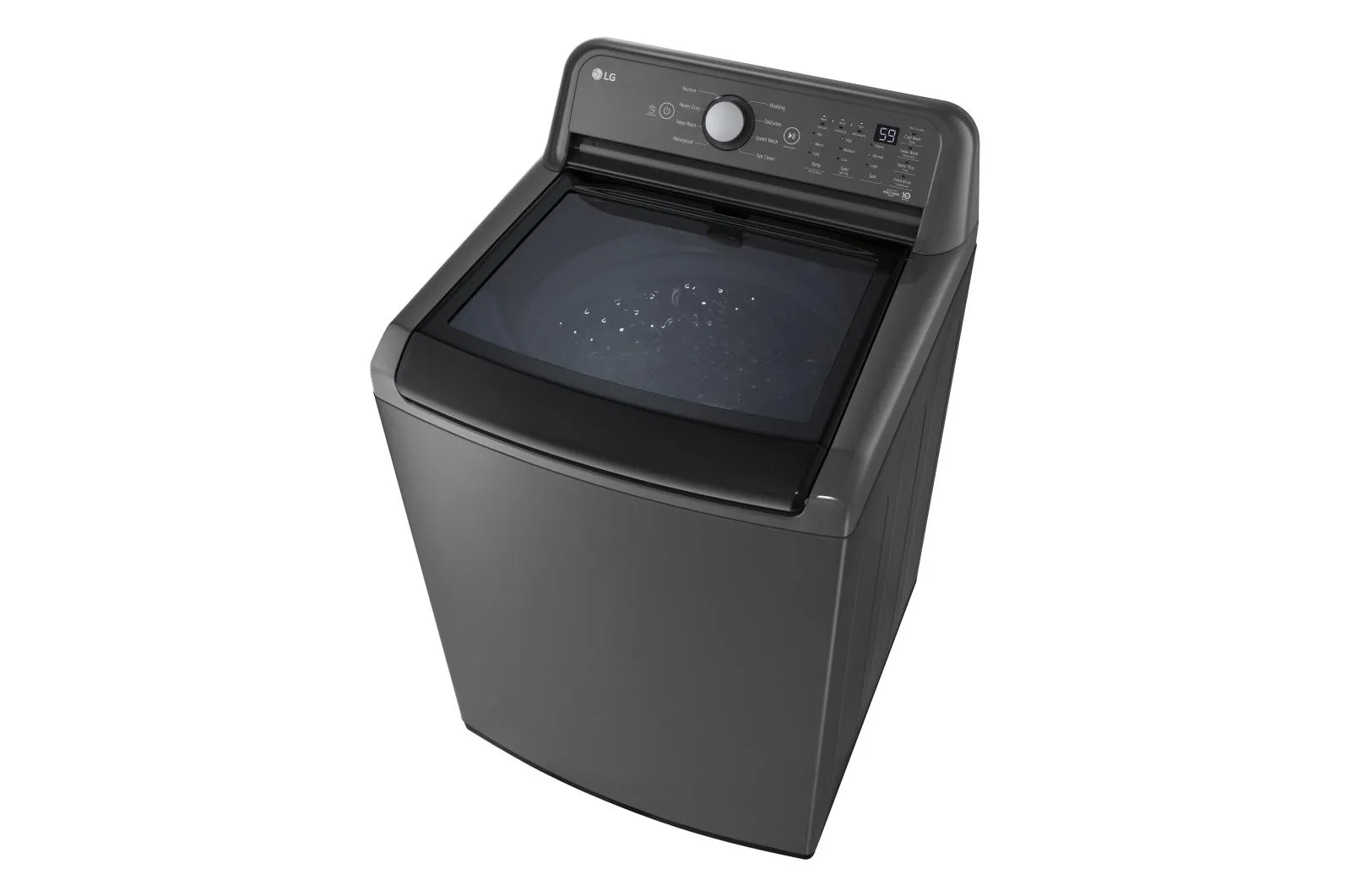 Lg WT7150CM 5.0 Cu. Ft. Top Load Energy Star Washer With Impeller, Turbodrum&#8482;, Slamproof Glass Lid, & Water Plus