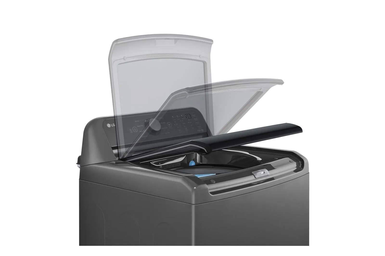 Lg WT7150CM 5.0 Cu. Ft. Top Load Energy Star Washer With Impeller, Turbodrum&#8482;, Slamproof Glass Lid, & Water Plus