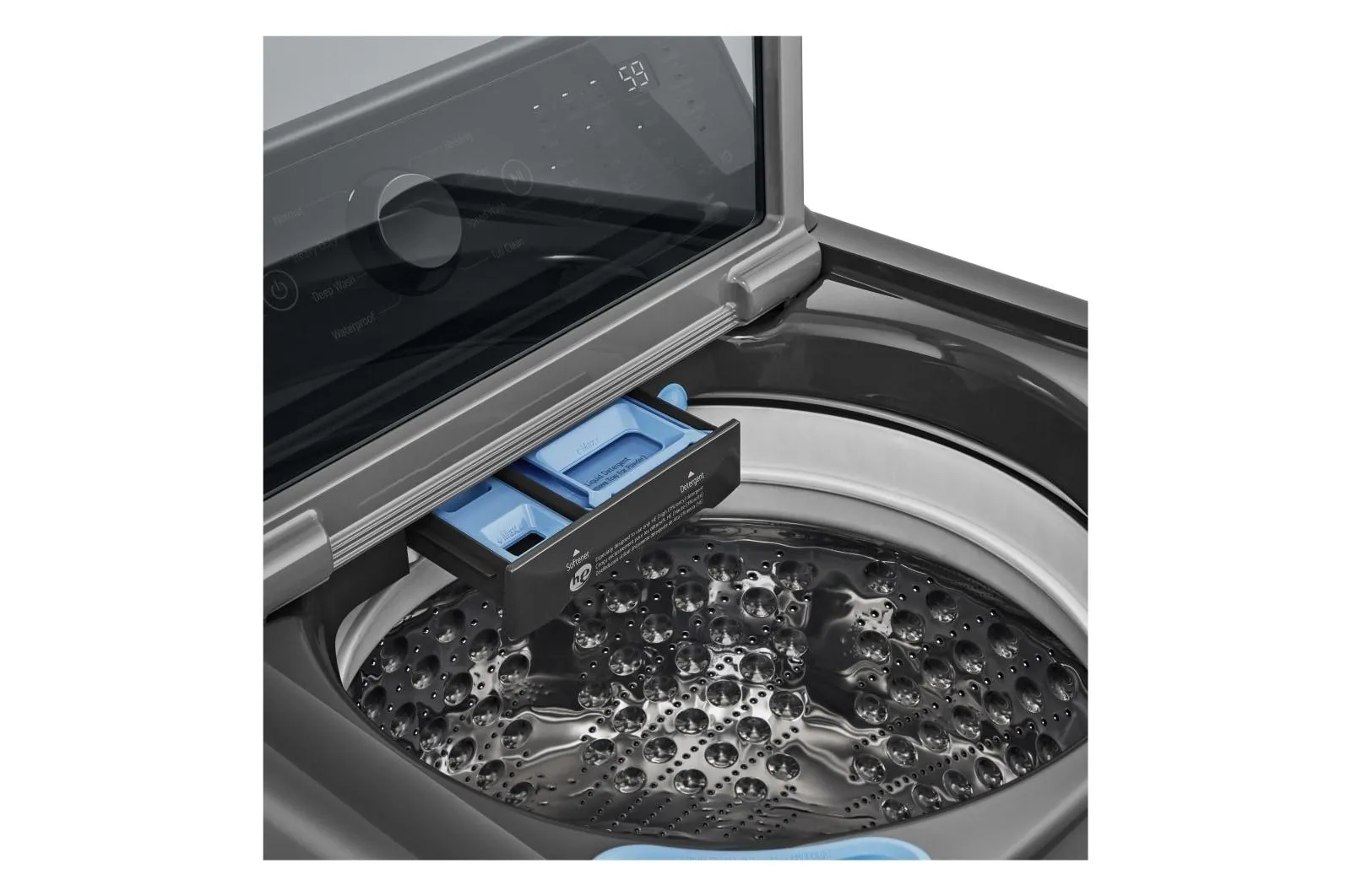 Lg WT7150CM 5.0 Cu. Ft. Top Load Energy Star Washer With Impeller, Turbodrum&#8482;, Slamproof Glass Lid, & Water Plus