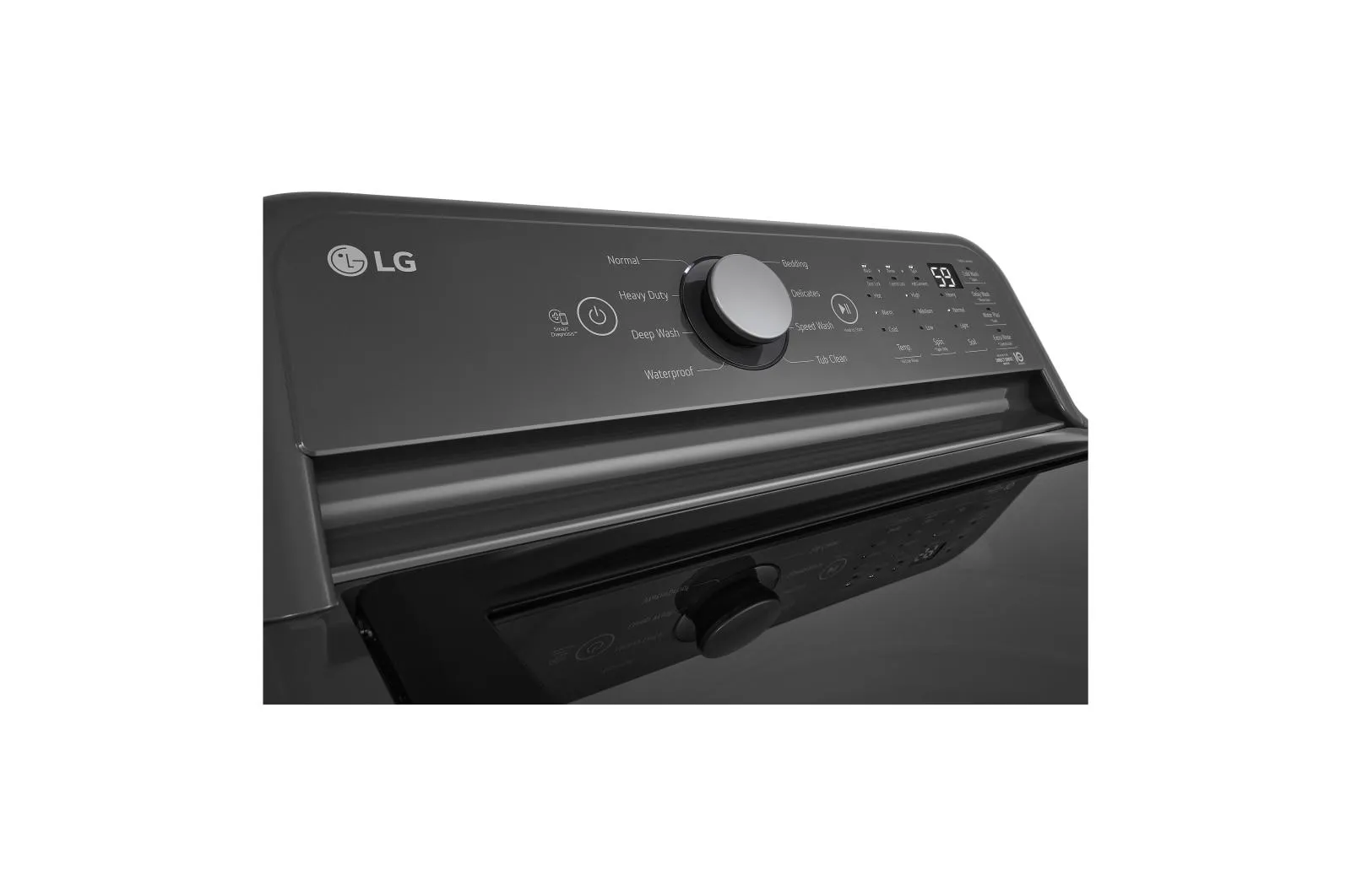 Lg WT7150CM 5.0 Cu. Ft. Top Load Energy Star Washer With Impeller, Turbodrum&#8482;, Slamproof Glass Lid, & Water Plus
