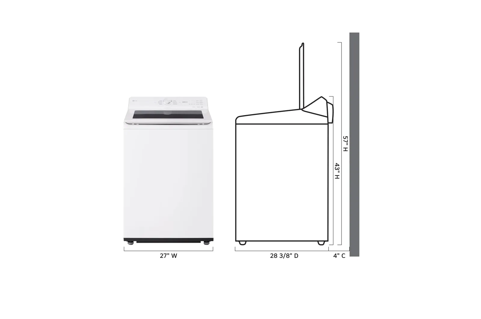 Lg WT8200CW 5.0 Cu. Ft. Mega Capacity Smart Top Load Washer With Easyunload&#8482; & Ai Sensing
