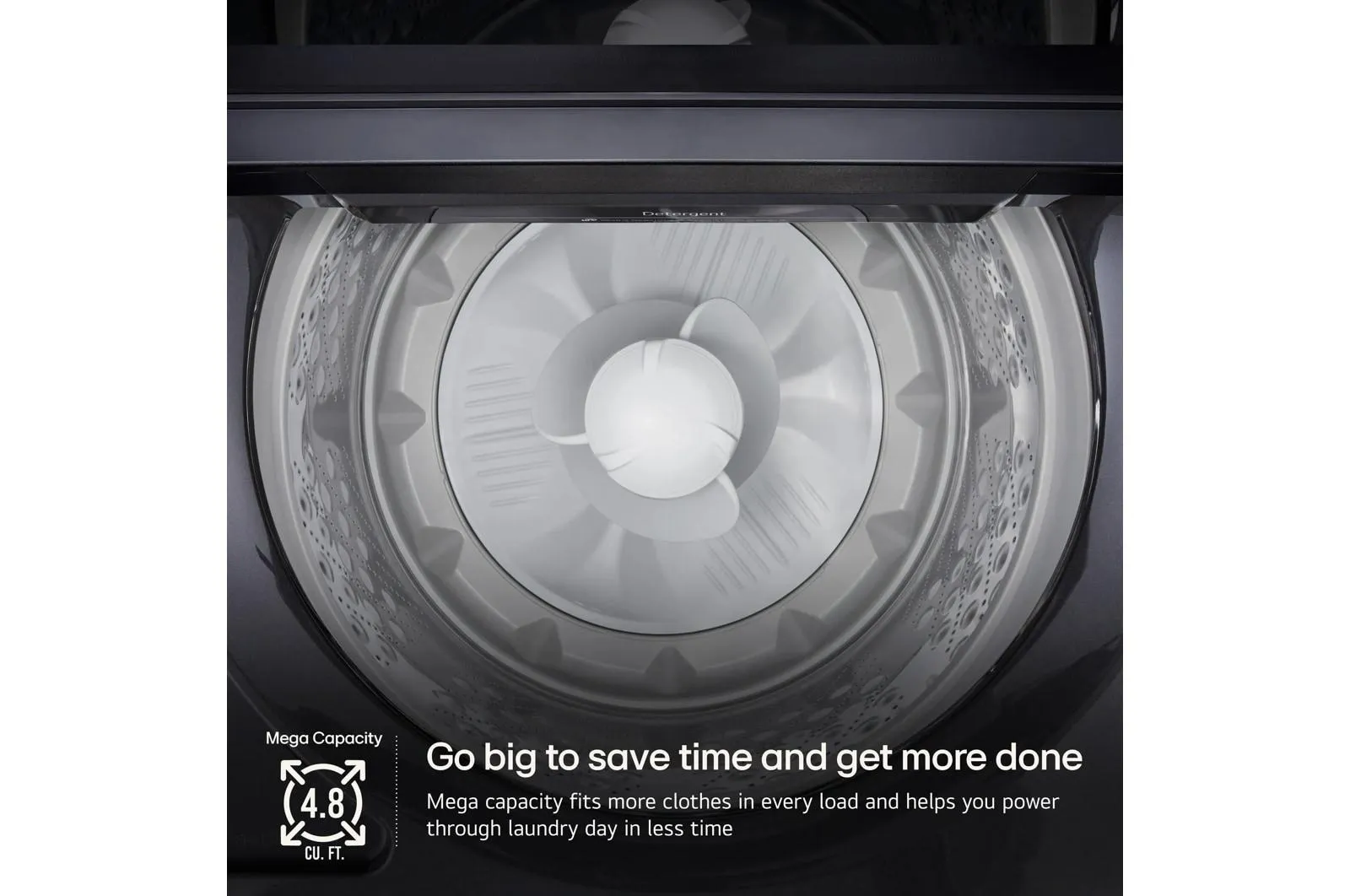 Lg WT8205CL 4.8 Cu. Ft. Mega Capacity Smart Top Load Washer With 4-Way Agitator, Easyunload&#8482; & Ai Sensing
