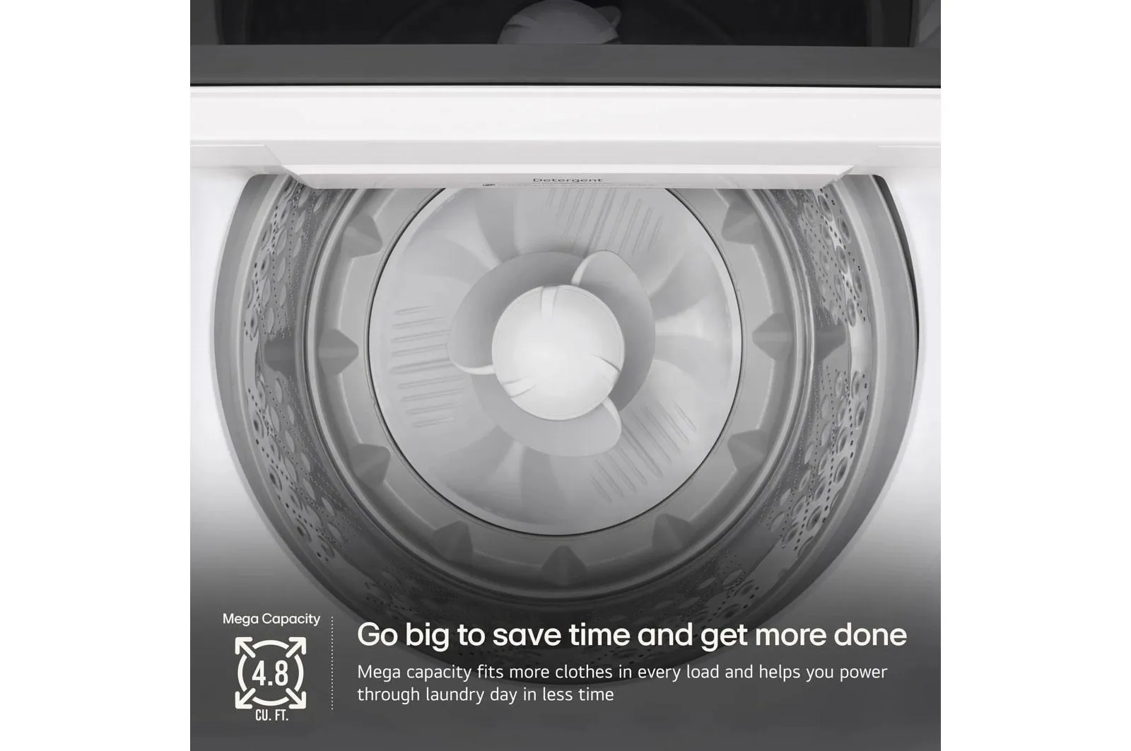 Lg WT8205CW 4.8 Cu. Ft. Mega Capacity Smart Top Load Washer With 4-Way Agitator, Easyunload&#8482; & Ai Sensing