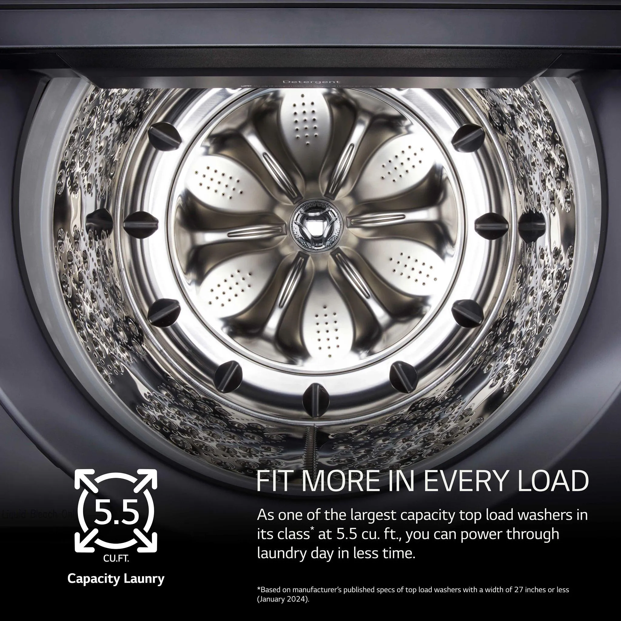 Lg WT8400CB 5.5 Cu. Ft. Mega Capacity Smart Top Load Washer With Easyunload&#8482; & Ai Sensing