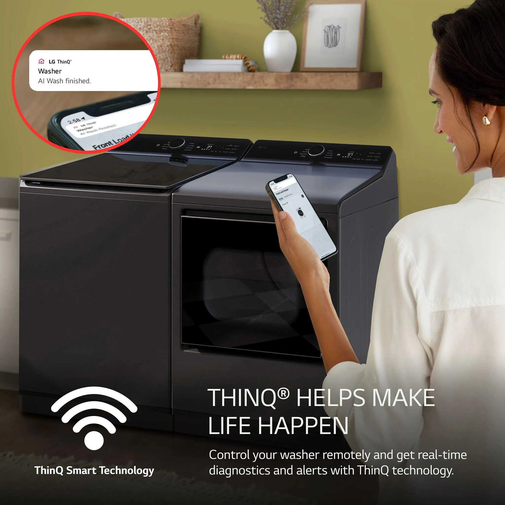 Lg WT8405CB 5.3 Cu. Ft. Mega Capacity Smart Top Load Washer With 4-Way? Agitator, Easyunload&#8482; & Ai Sensing