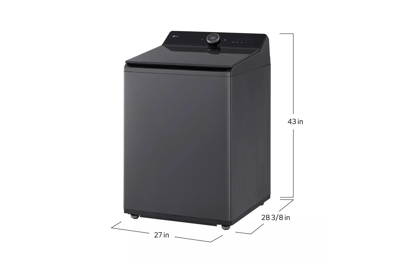 Lg WT8600CB 5.5 Cu.Ft. Mega Capacity Smart Top Load Washer With Easyunload&#8482;, Ai Sensing, Ezdispense?, Water Faucet & Lcd Digital Dial Control