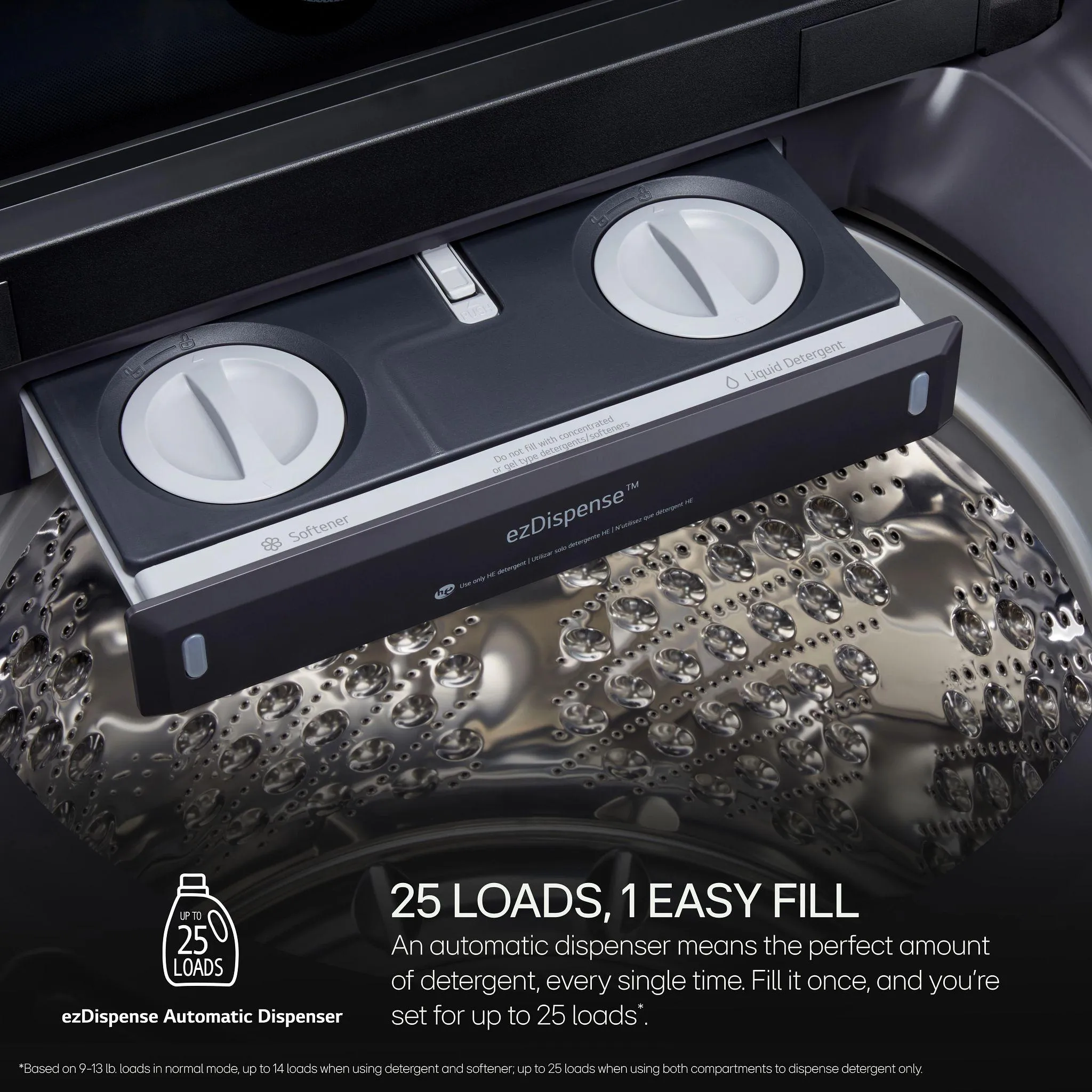Lg WT8600CB 5.5 Cu.Ft. Mega Capacity Smart Top Load Washer With Easyunload&#8482;, Ai Sensing, Ezdispense?, Water Faucet & Lcd Digital Dial Control