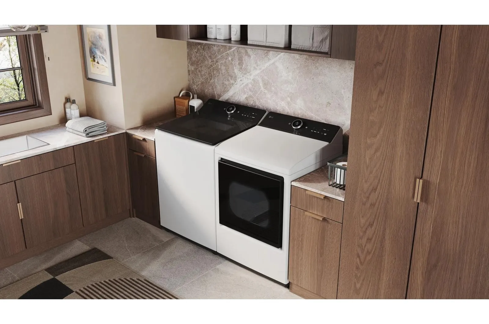 Lg WT8600CW 5.5 Cu.Ft. Mega Capacity Top Load Washer With Turbowash&#8482; Washer With Steam, Ezdipense, Wi-Fi Connectivity, White