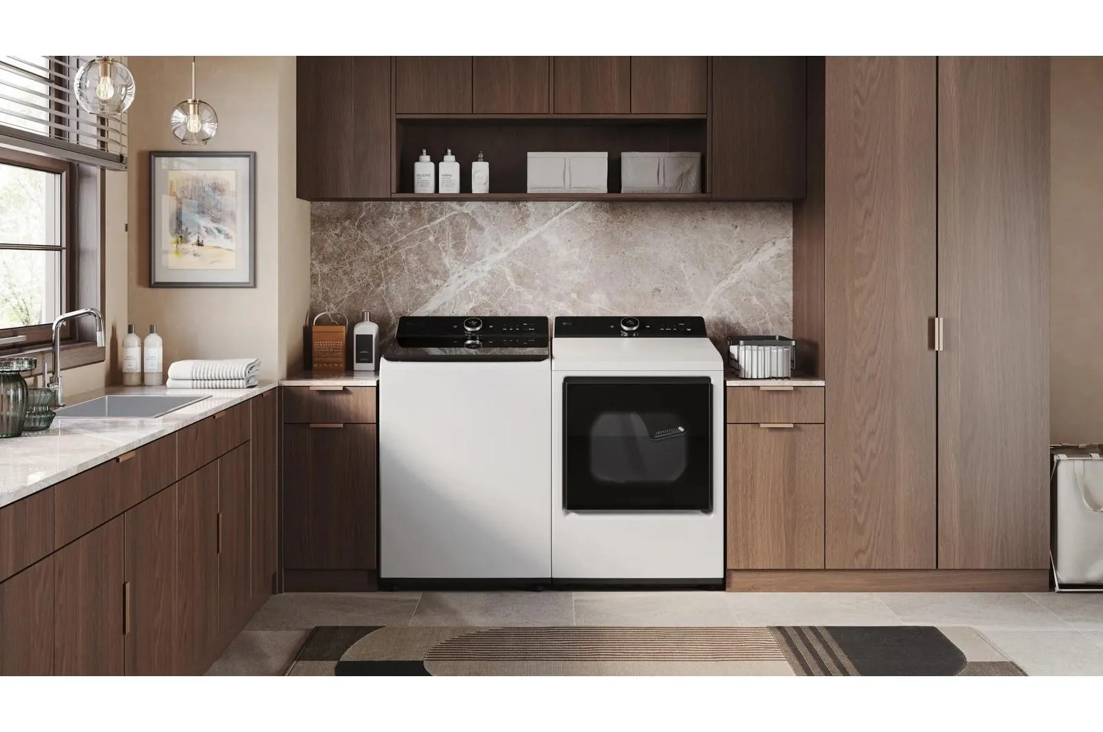 Lg WT8600CW 5.5 Cu.Ft. Mega Capacity Top Load Washer With Turbowash&#8482; Washer With Steam, Ezdipense, Wi-Fi Connectivity, White