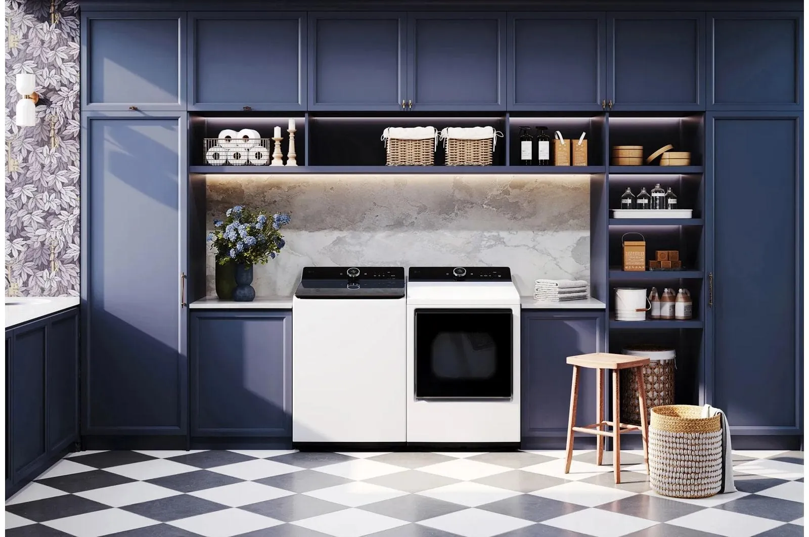 Lg WT8600CW 5.5 Cu.Ft. Mega Capacity Top Load Washer With Turbowash&#8482; Washer With Steam, Ezdipense, Wi-Fi Connectivity, White