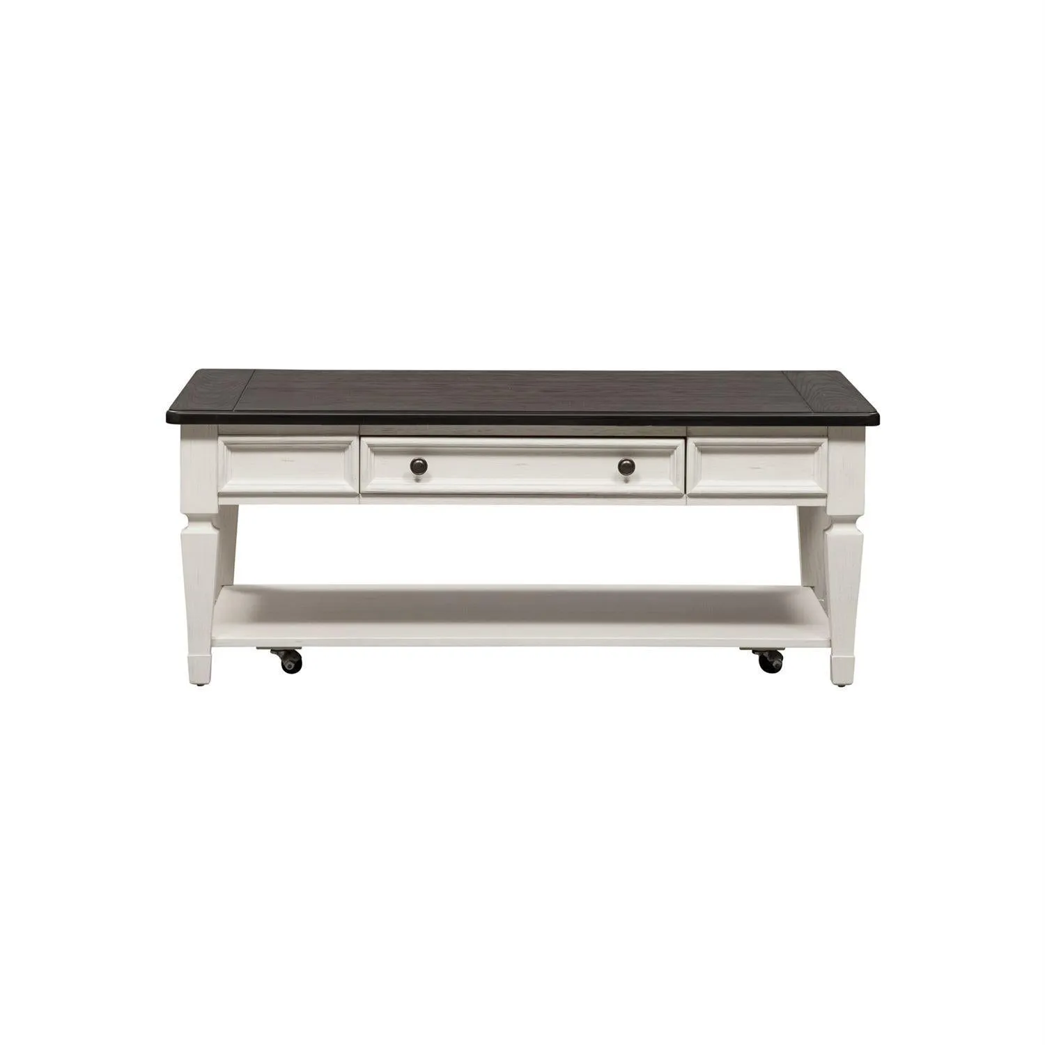 Liberty Allyson Park Rectangular Cocktail Table in Wirebrushed White