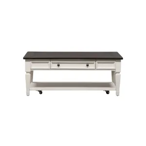 Liberty Allyson Park Rectangular Cocktail Table in Wirebrushed White