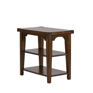 Liberty Aspen Skies Chair Side Table in Russet Brown