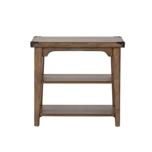 Liberty Aspen Skies Chair Side Table in Weathered Brown
